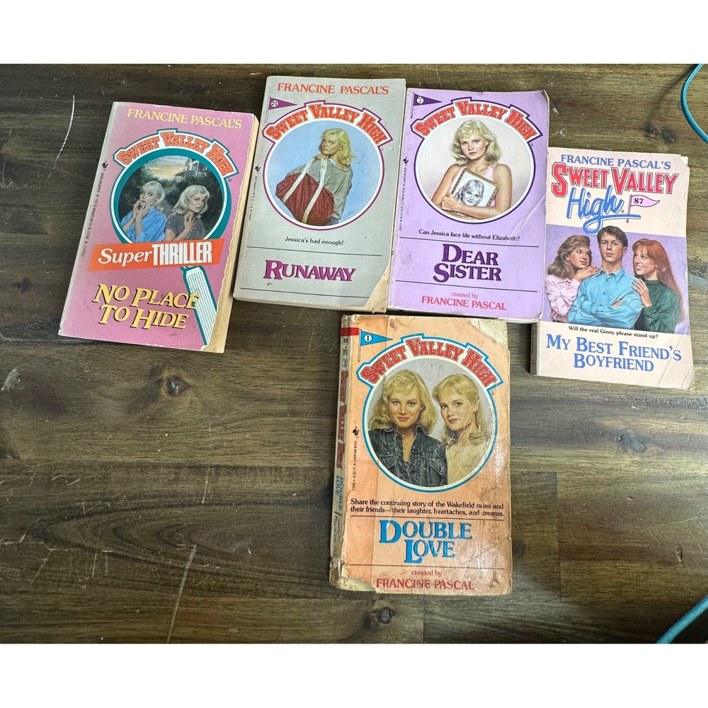 Sweet Valley High Vintage Book Lot 5 Francine Pascal Double Love Super Thriller